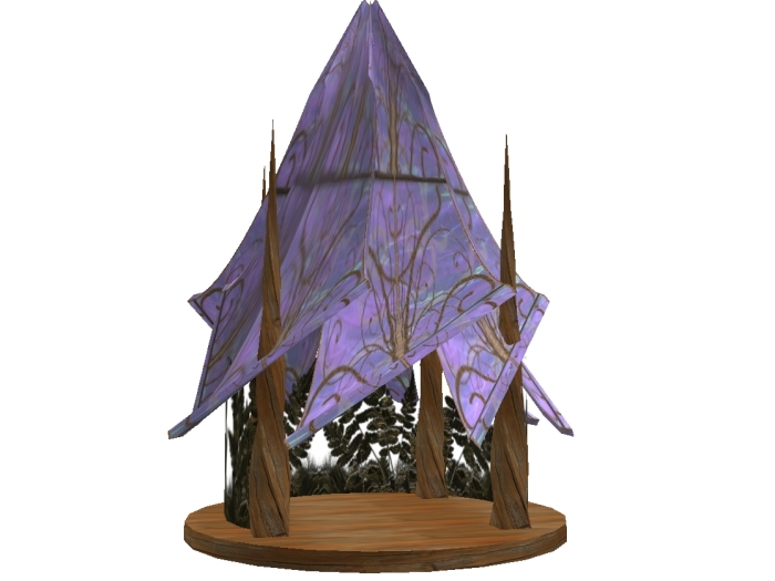 Lover's hideaway in lilac - ornate pagoda for lovers, perfect for fantasy gardens, glades, forests or beach :)
