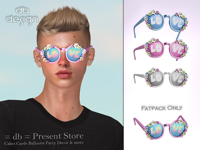 ::db:: Valentines Glasses Pink