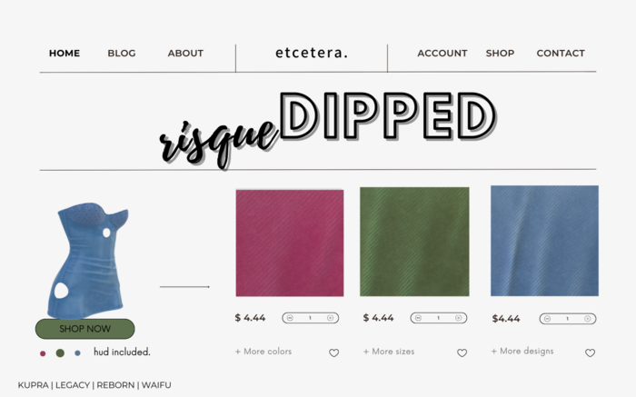 etc. - Risque Dipped Dress - Rosa