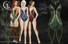 *LE* Mairen Elven Tunic Olive Gold Plain