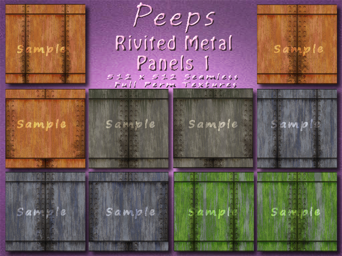 Peeps Textures Rivited Metal Panels 1