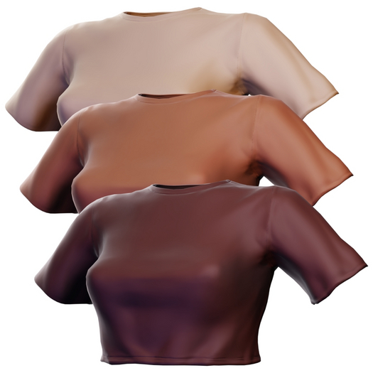 : mercurial : mallrat crop top : brown