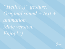 Hello gesture (Male version)