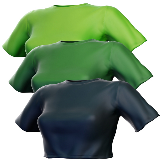 : mercurial : mallrat crop top : green