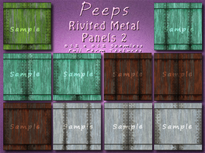 Peeps Textures Rivited Metal Panels 2