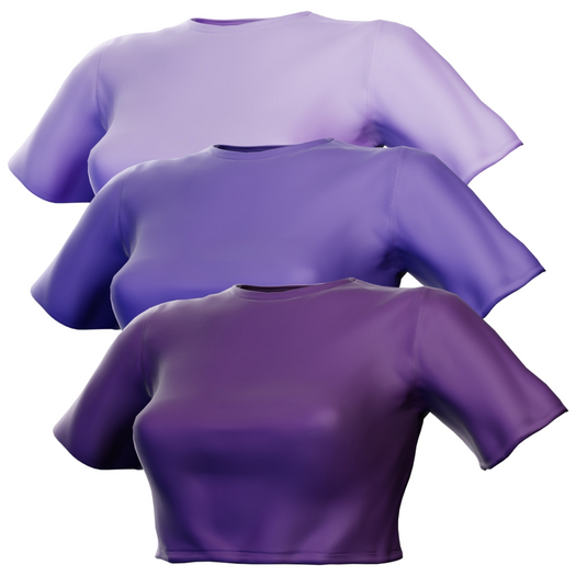 : mercurial : mallrat crop top : violet