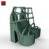 Green Block Heels