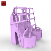 Lilac Block Heels