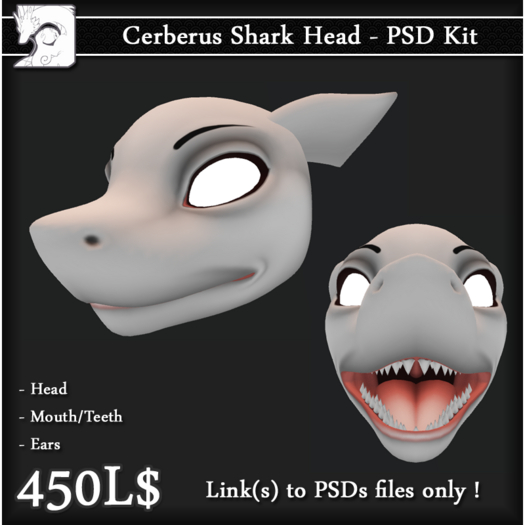 [JD] Cerberus Shark Head - PSD Kit BOX