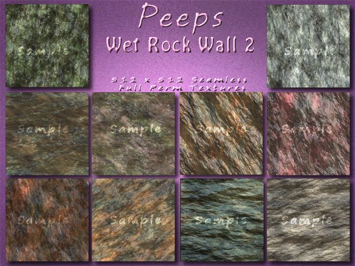 Peeps Textures Wet Rock Wall 2