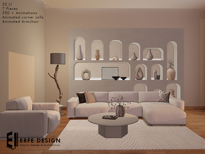 Merlin Livingroom set PG 32 LI 7 Pcs [Erfe Design] PACK