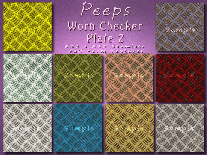 Peeps Textures Worn Checker Plate 2