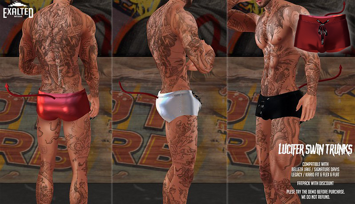 ExalteD - Lucifer Swin Trunks {Bell/Sign/Legacy/Kario} v1