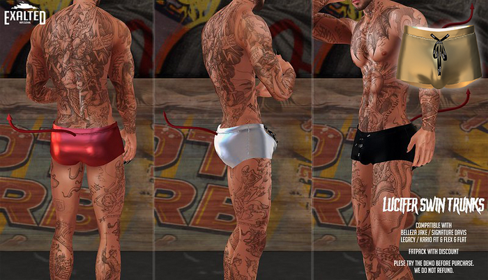 ExalteD - Lucifer Swin Trunks {Bell/Sign/Legacy/Kario} v4