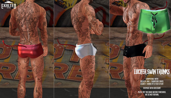 ExalteD - Lucifer Swin Trunks {Bell/Sign/Legacy/Kario} v5