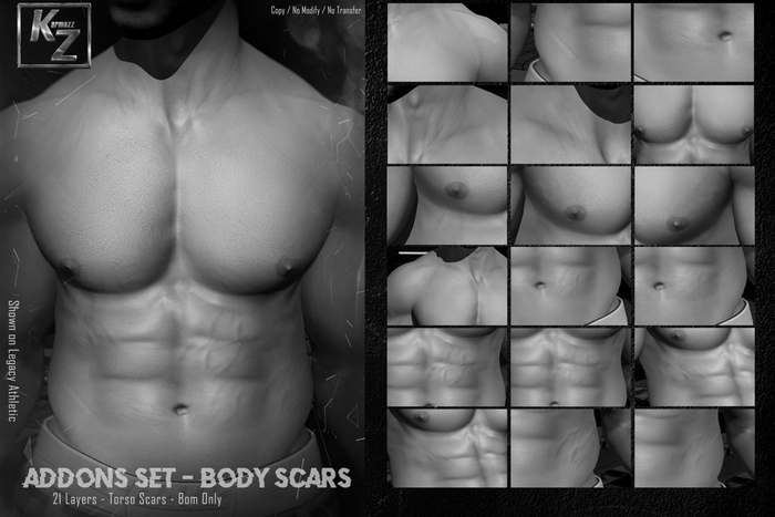 #DEMO Karmazz Addons Set - Body Scars  - BOM