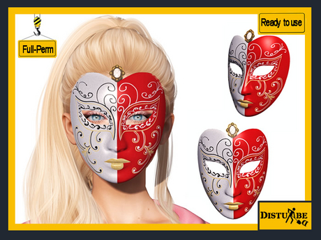 Second Life Marketplace - ::DisturbeD:: Masquerade Face Mask - FULL ...