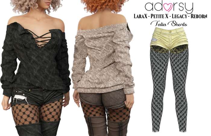 adorsy - Talia Shorts Yellow - Lara X/Legacy/PetiteX/Reborn
