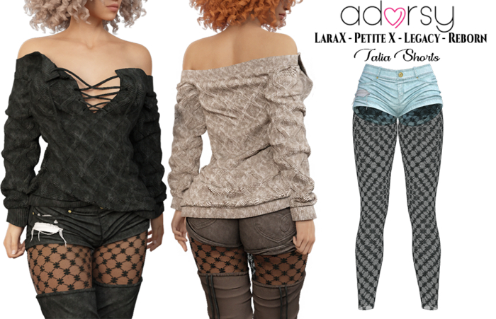 adorsy - Talia Shorts Light Blue - Lara X/Legacy/PetiteX/Reborn