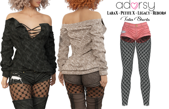 adorsy - Talia Shorts Coral - Lara X/Legacy/PetiteX/Reborn