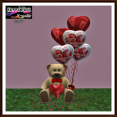 Valentine's - Teddy Bear and Balloons - HVD
