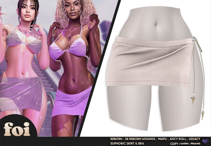 FOI - EUPHORIC SKIRT . WHITE