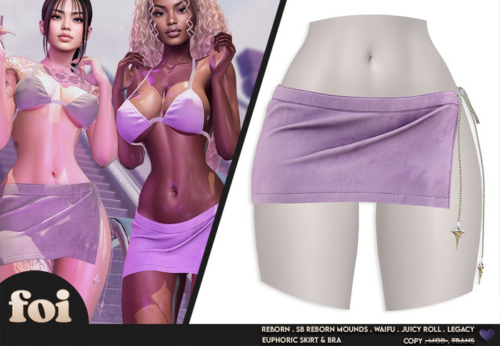 FOI - EUPHORIC SKIRT . LILAC