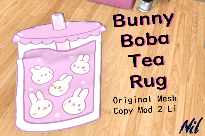 -NIL- Bunny Boba Tea Rug 