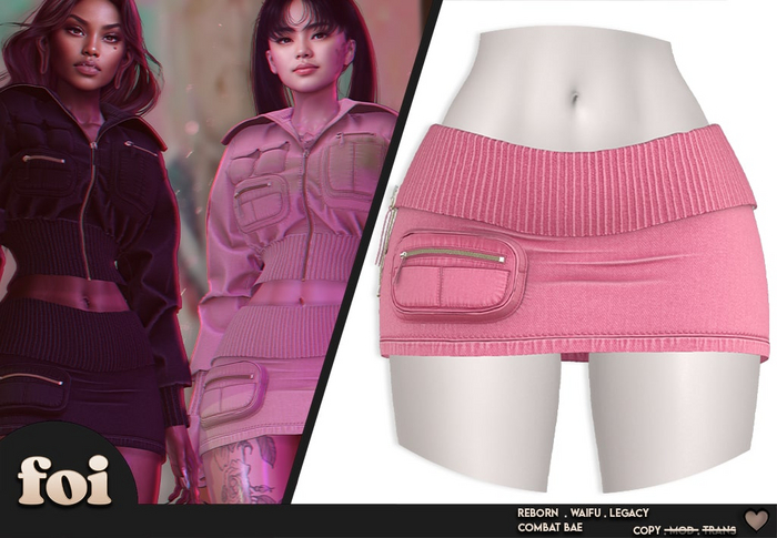 FOI - COMBAT BAE . SKIRT . PINK