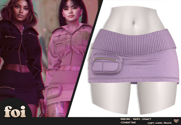 FOI - COMBAT BAE . SKIRT . LILAC