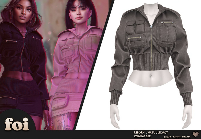 FOI - COMBAT BAE JACKET. GREY