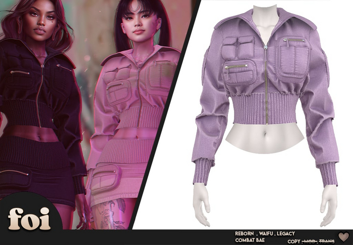 FOI - COMBAT BAE JACKET. LILAC