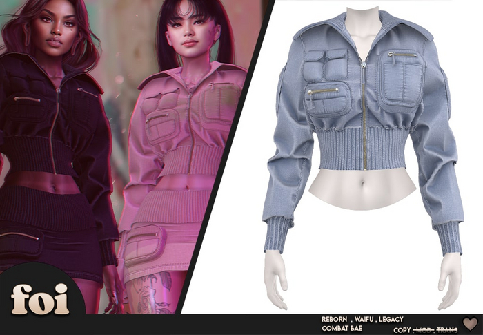 FOI - COMBAT BAE JACKET. BLUE