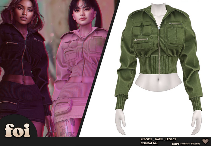FOI - COMBAT BAE JACKET. KHAKI