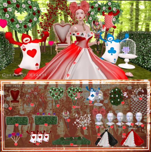 20 - RARE  - BLACK DRESS  - THE QUEEN OF HEARTS