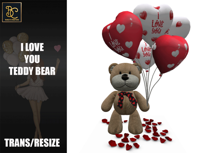 BMC5258 - I LOVE YOU TEDDY BEAR