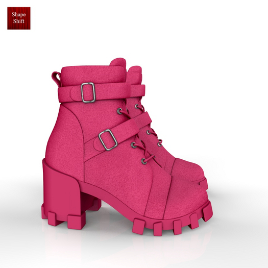 Pink Chunky Boots