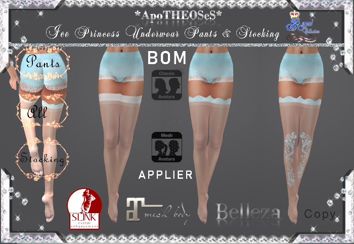 Ice Princess Underwear Pants & Stocking  ALL