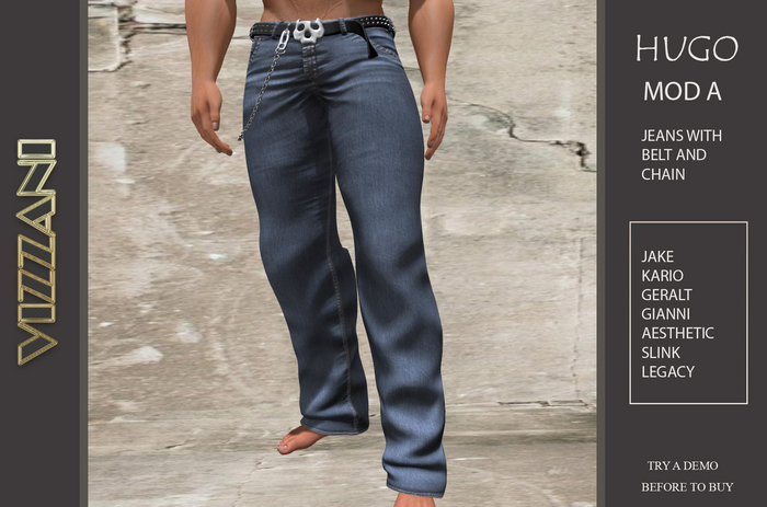 DEMO - FANTASTIC JEANS MESH MOD: HUGO - CREATED BY VIZZANI.
