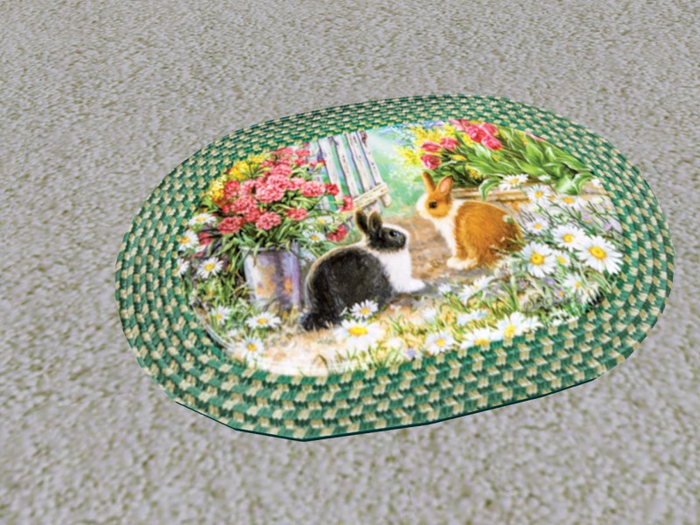 TM Oval Bunnies Rug