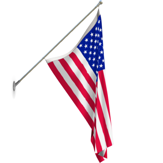 MM United States Flag on Flag Pole