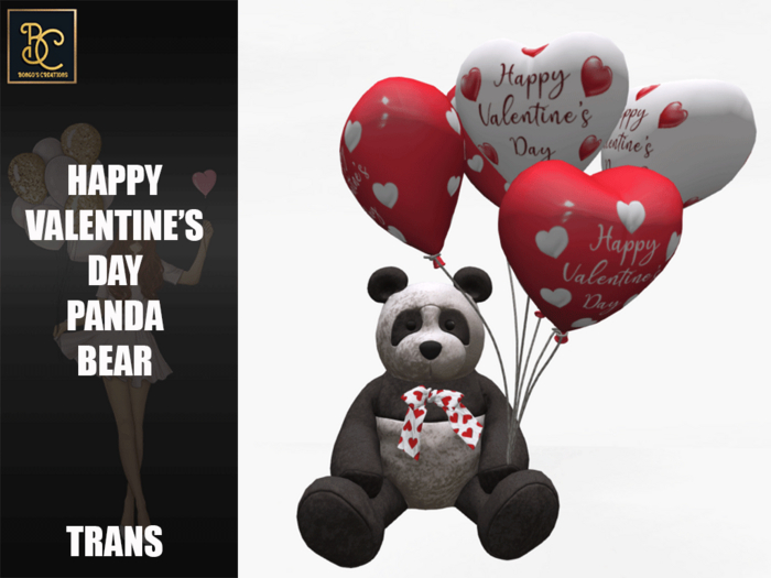 BMC5266 - HAPPY VALENTINE'S DAY PANDA BEAR
