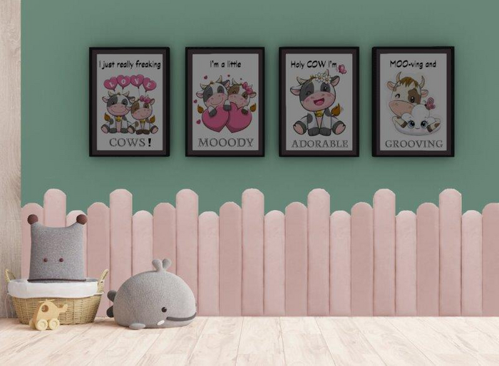 [Tots 'N' Toddlers] ~ COWS v2 Wall Art Set