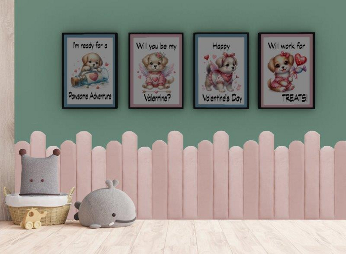 [Tots 'N' Toddlers] ~ PUPPIES Wall Art Set
