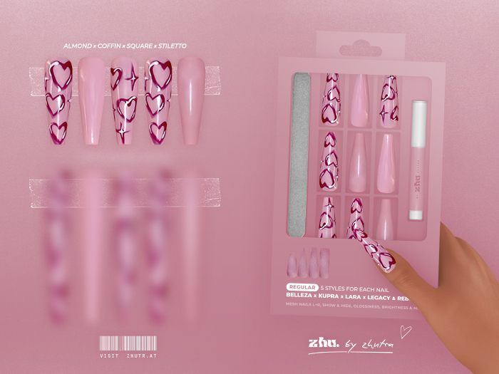 zhu. Hearted mesh nails