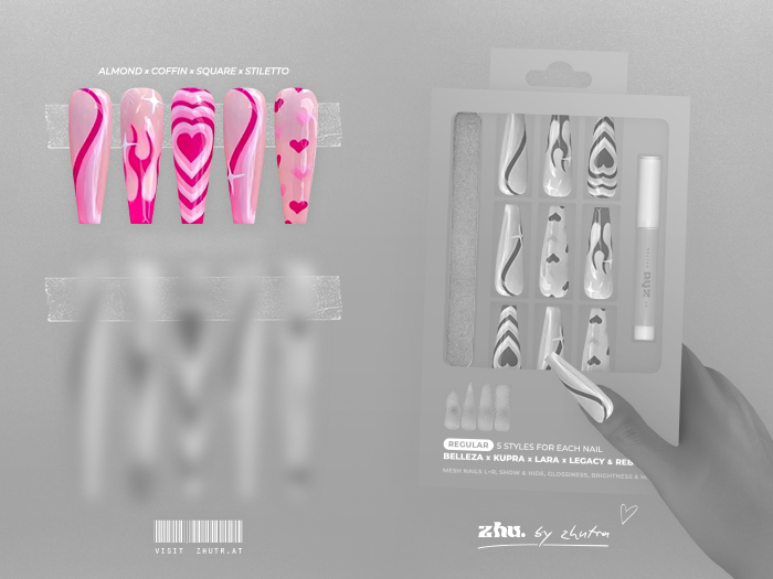 zhu. Loveeee mesh nails DEMO