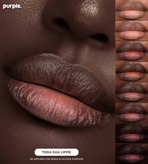 PURPLE - Toda Sua Lippie Collection (Genus).