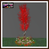 Valentine's - Fantasy Red Tree and Flowers