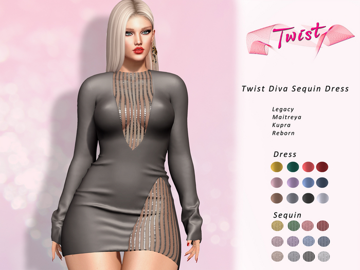 Twist- Divia Sequin Dress W/ UPDATED HUD DEMO