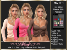 *BSASSY* ISS LONG SLEEVE SHIRT MIX IT 1 FATPACK